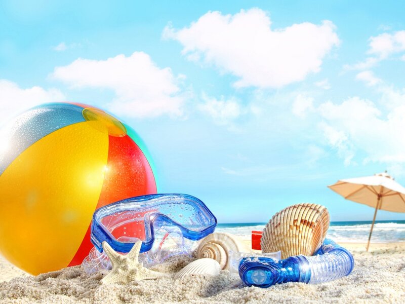 Beach Toys on Sand — Blue, Relaxed, Afternoon