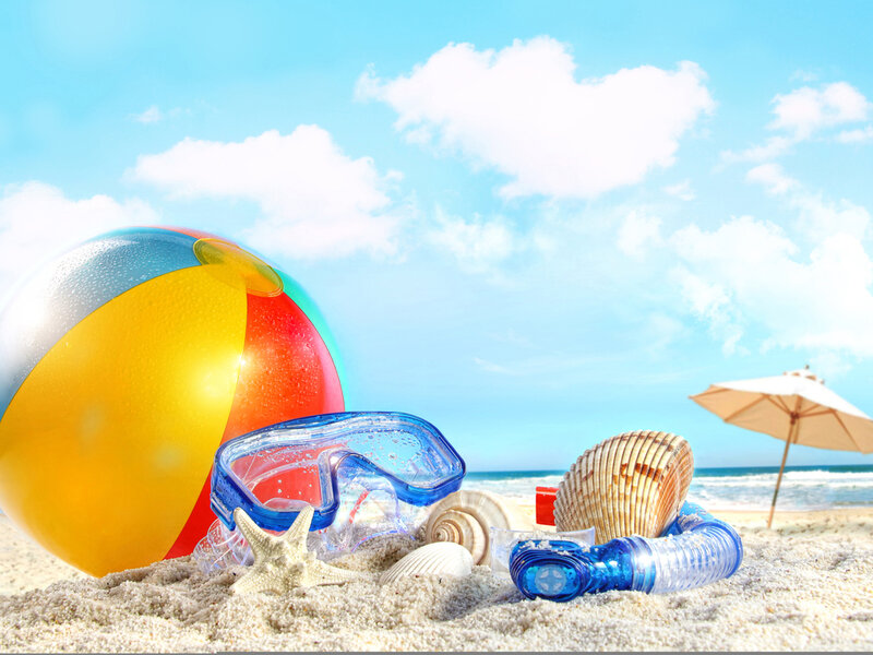 Beach Toys on Sand — Blue