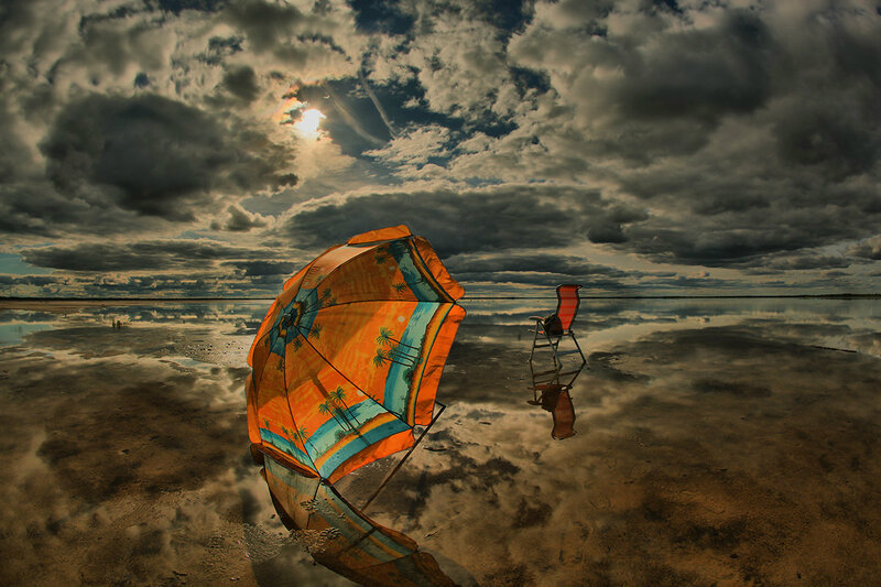 Beach Umbrella and Chair