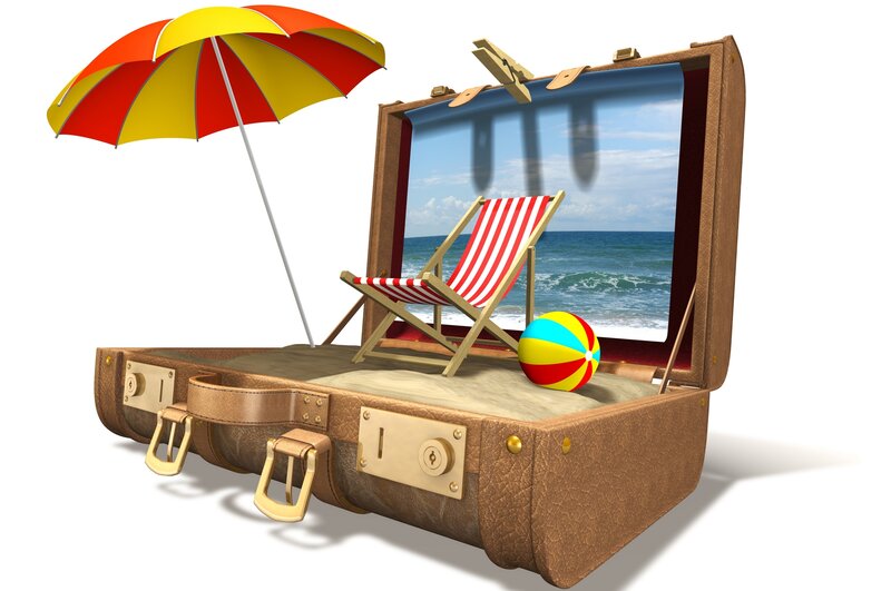beach vacation suitcase