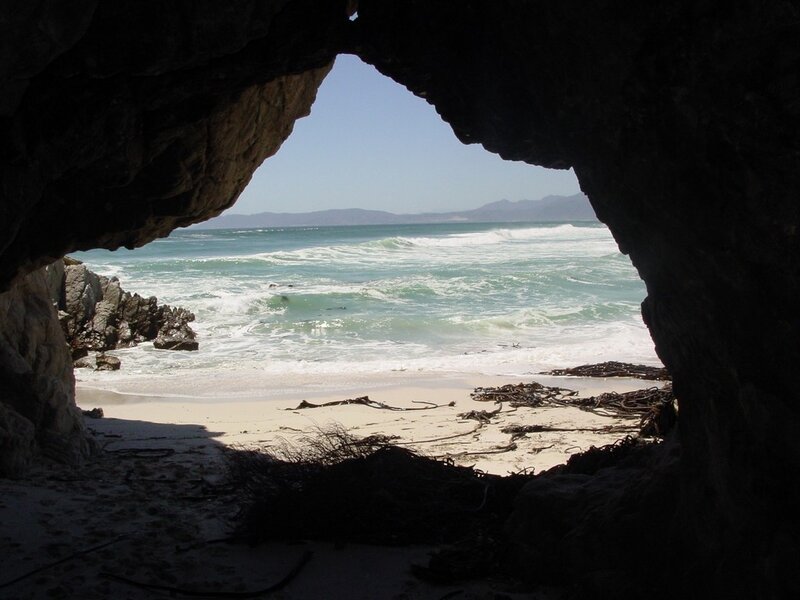 Beach View from Cave — Blue