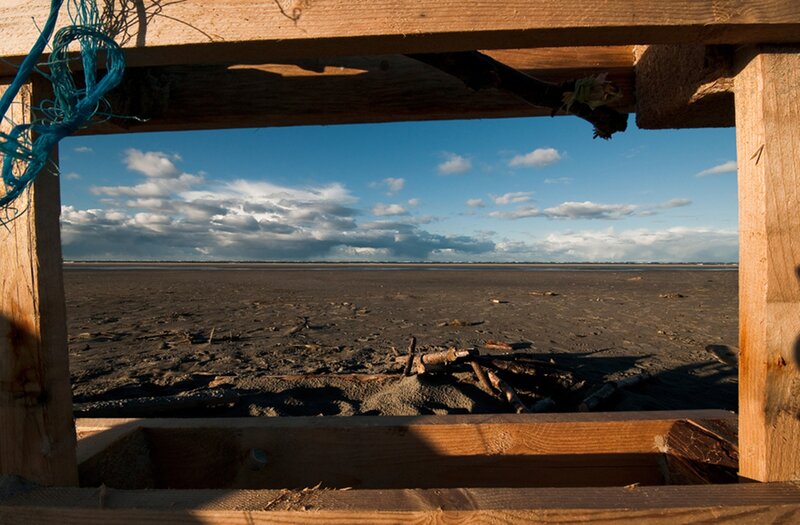 Beach Viewed Through Frame
