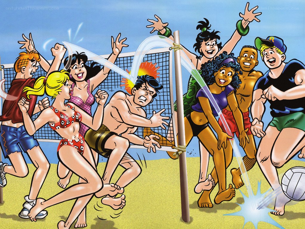 Beach volleyball chaos