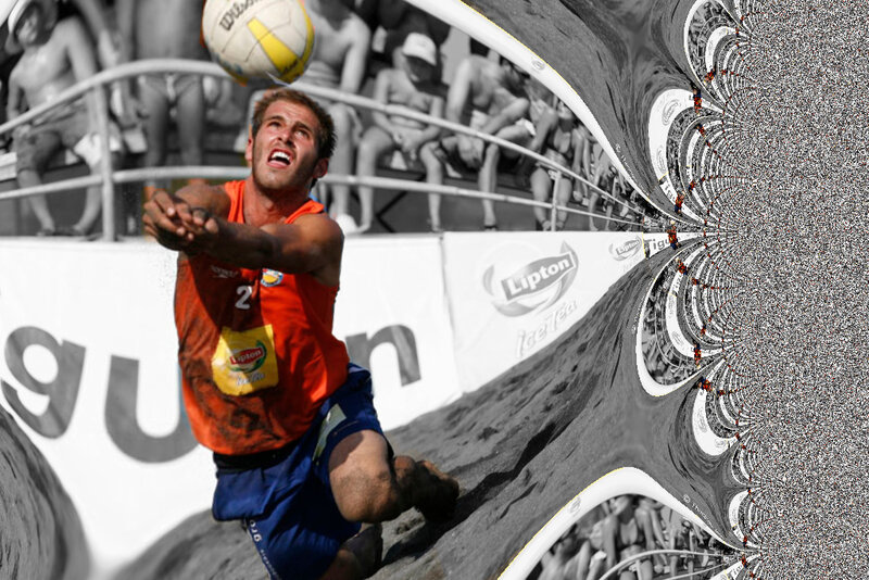 Beach Volleyball Player — Orange