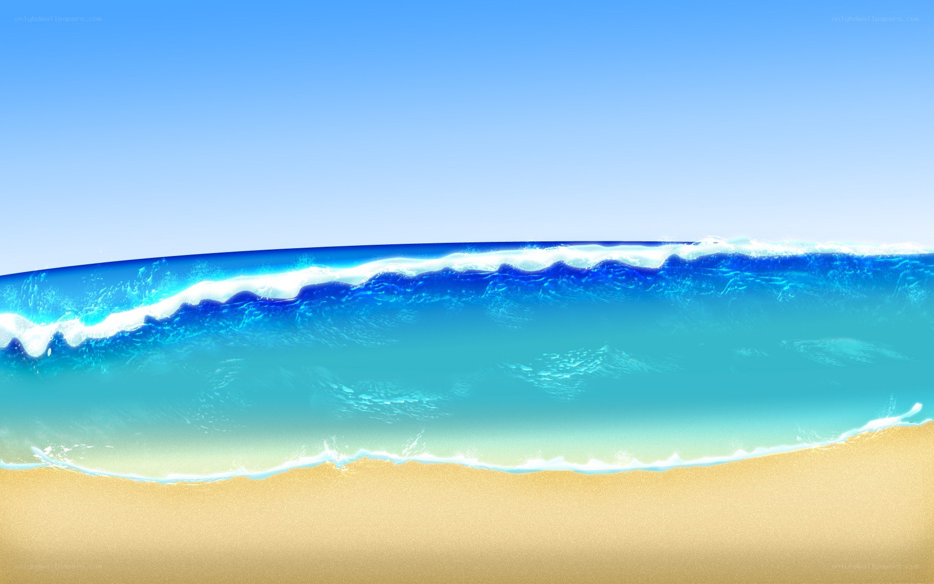 beach wave scene