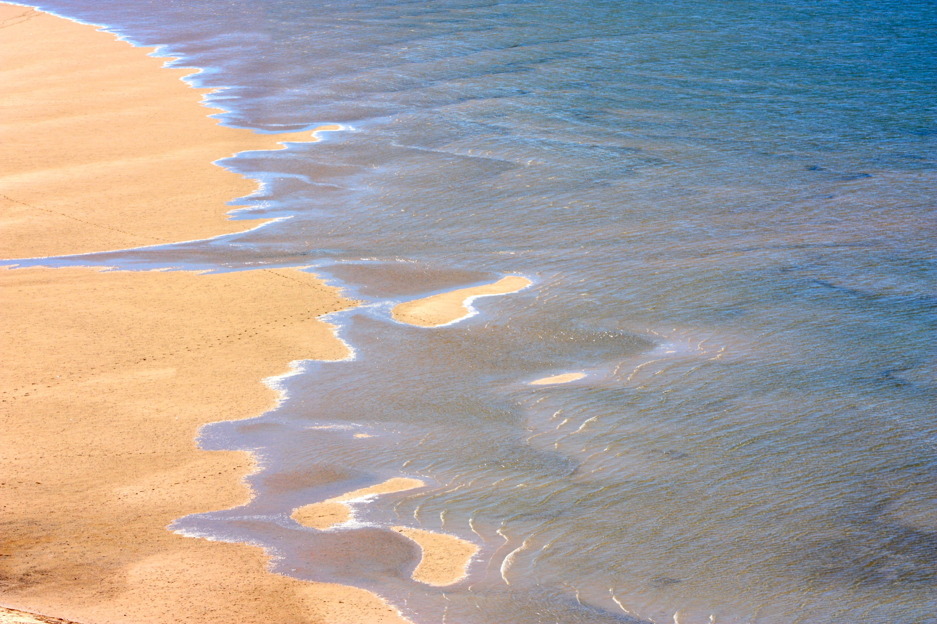 beach waves and sand patterns