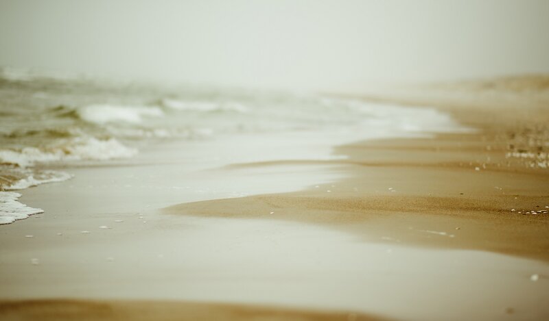 beach waves at dawn