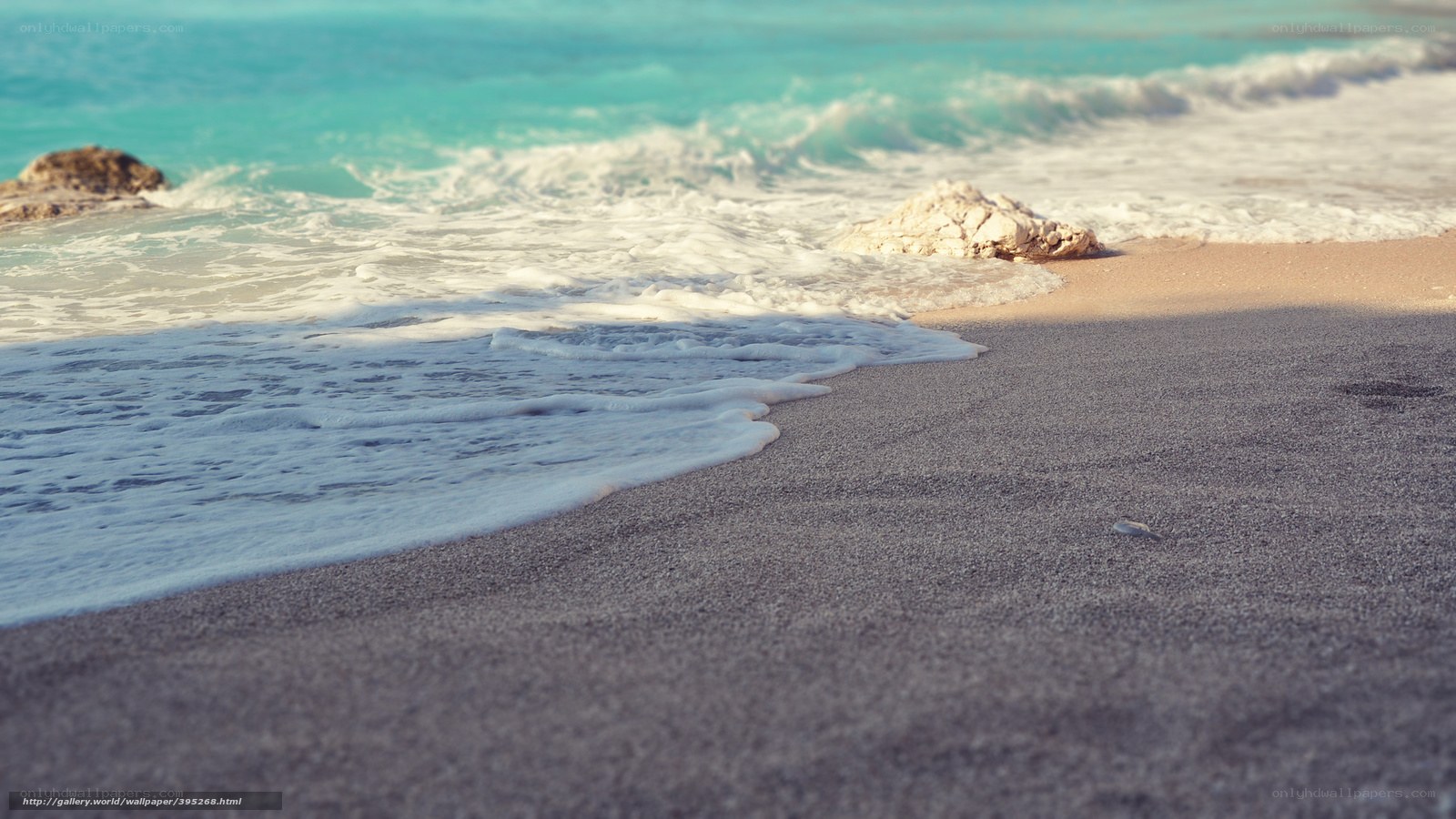 beach waves at sunset