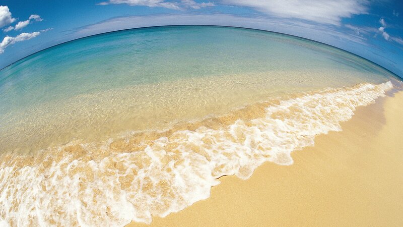 beach waves on sandy shore