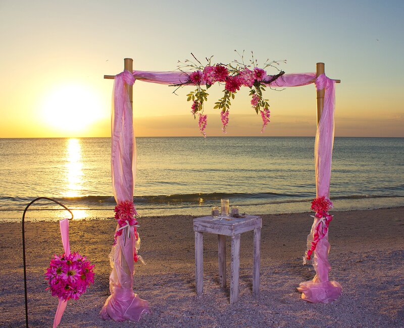 Beach Wedding Arch — Pink