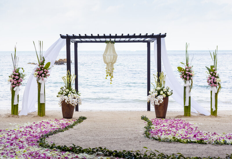 Beach Wedding Arch — White, Serene