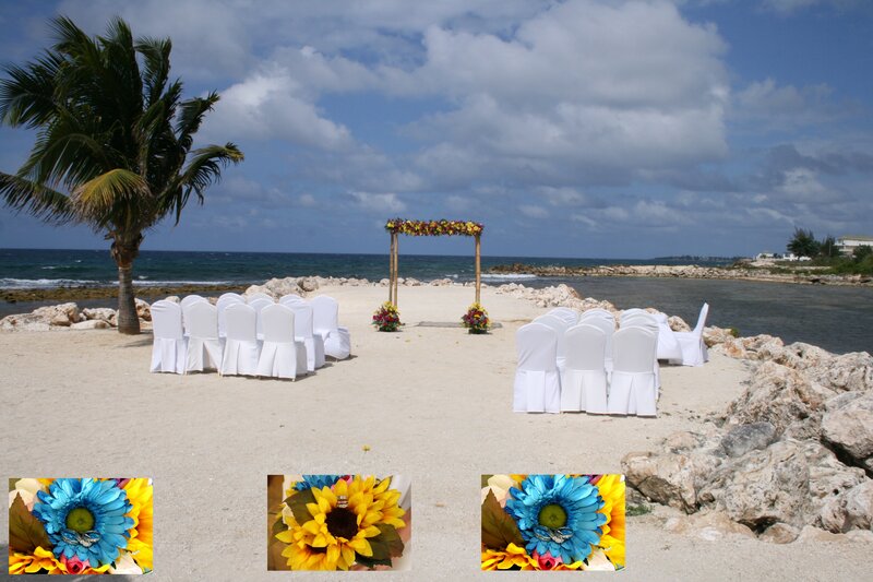Beach Wedding Setup — White, Serene, Afternoon