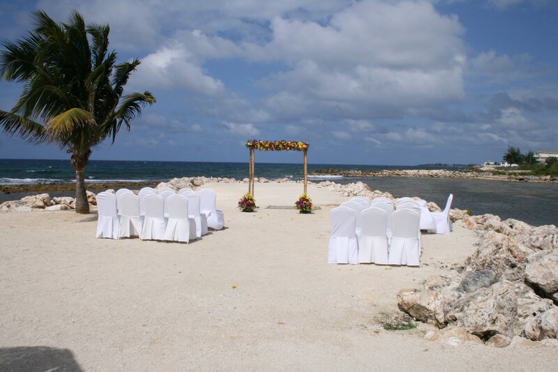 Beach Wedding Setup — White, Serene