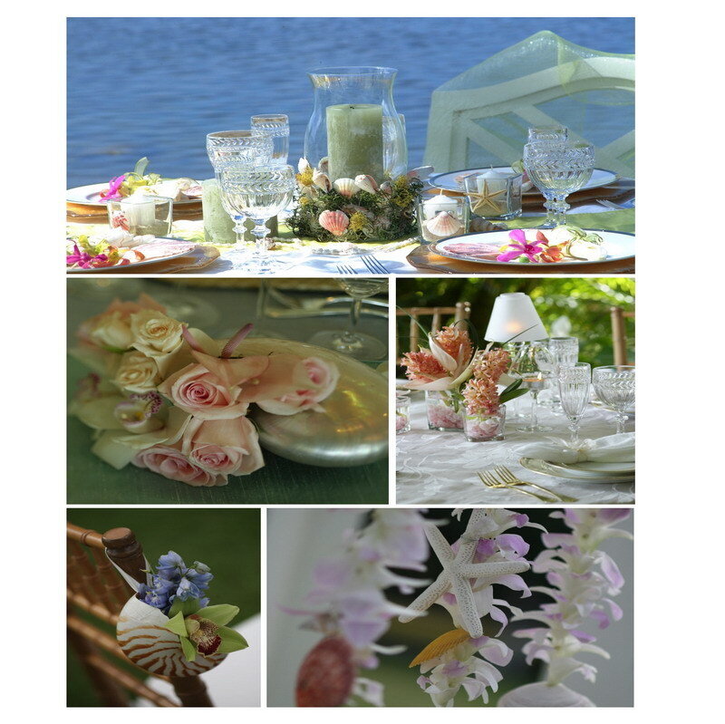 beach wedding table settings