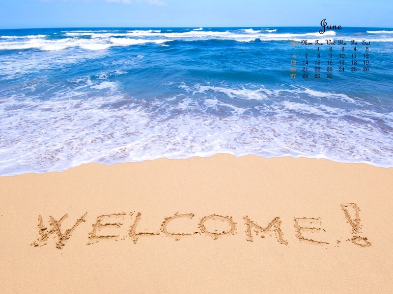 Beach welcome calendar
