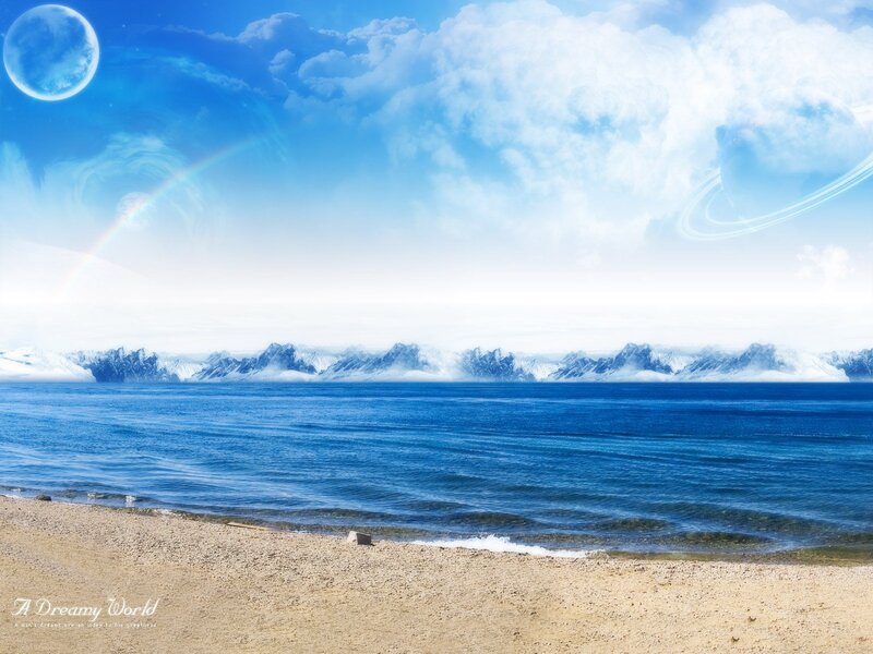 Beach with Alien Sky