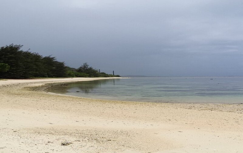 Beach with Calm Water — Blue