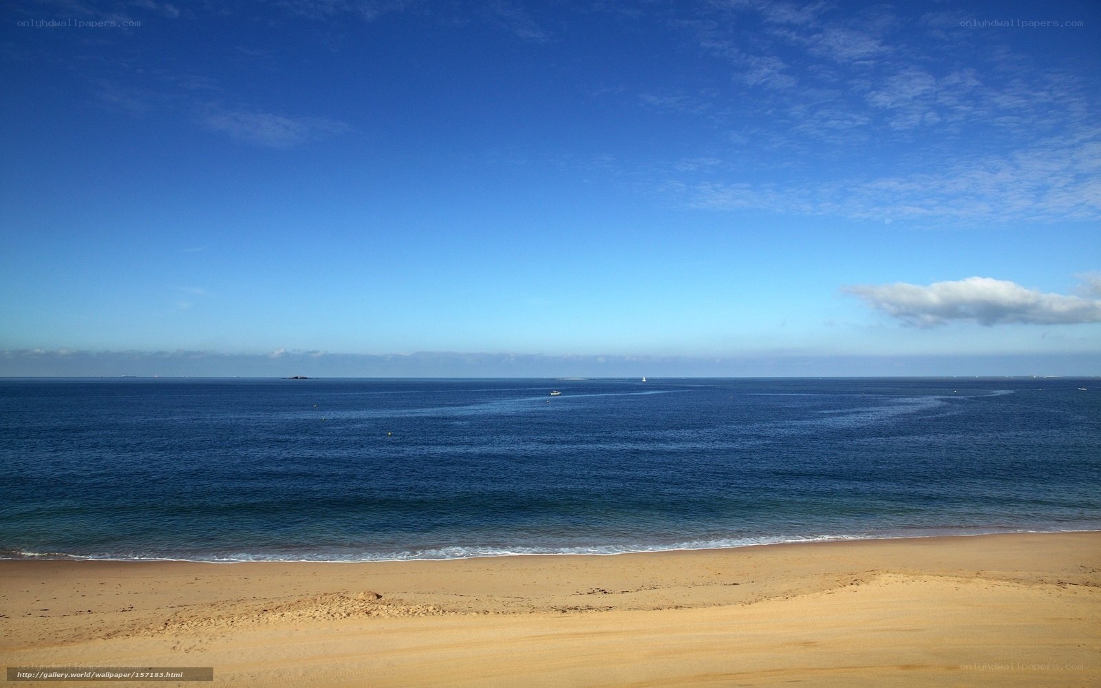 Beach with clear blue sky