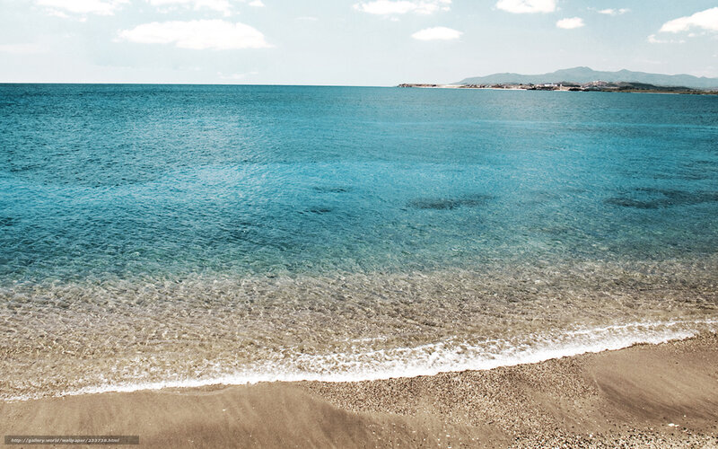 Beach with Clear Water — Blue, Serene, Afternoon