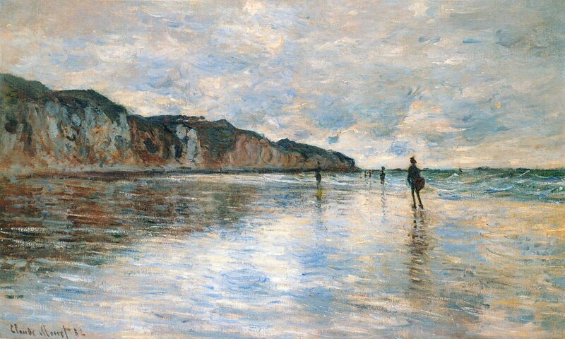 Beach with Cliffs and Figures