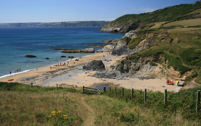 beach with cliffs and sea