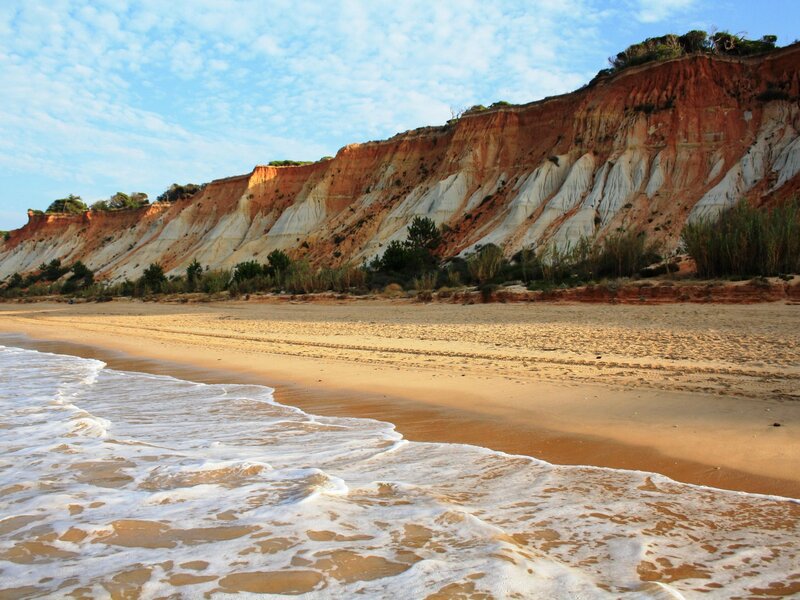 Beach with Cliffs — Blue
