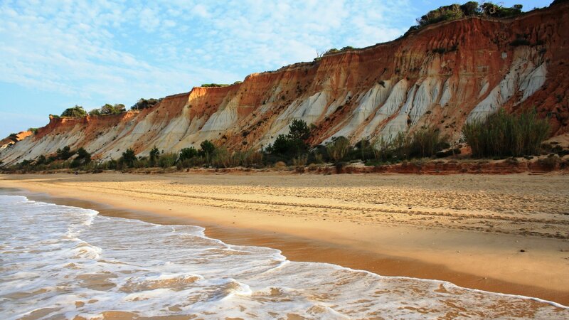 Beach with Cliffs — Brown, Serene, Morning