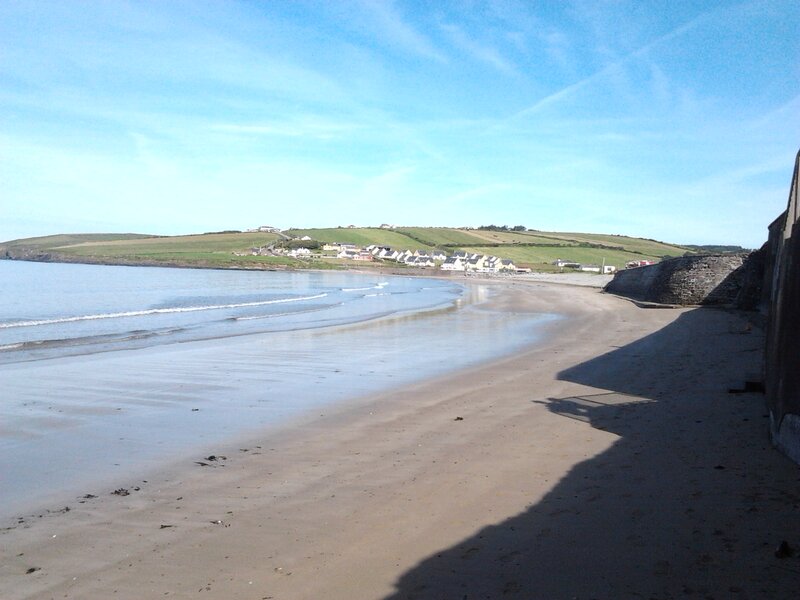 Beach with Coastal Village
