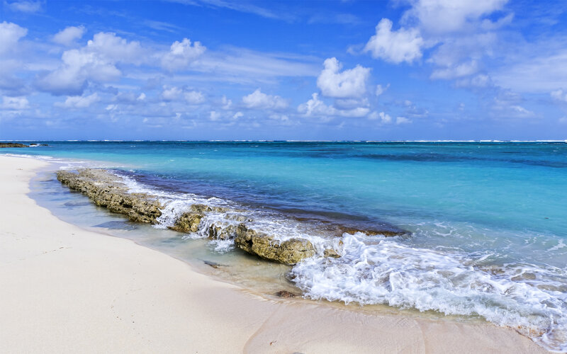 Beach with Coral Reef
