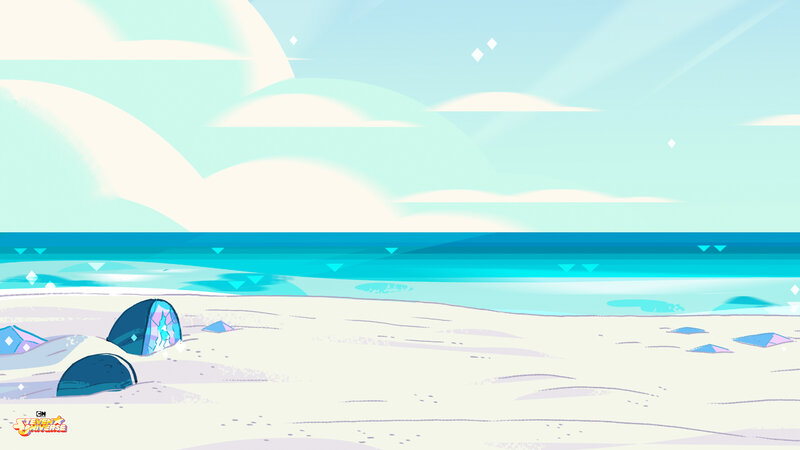 Beach with Crystal Tents