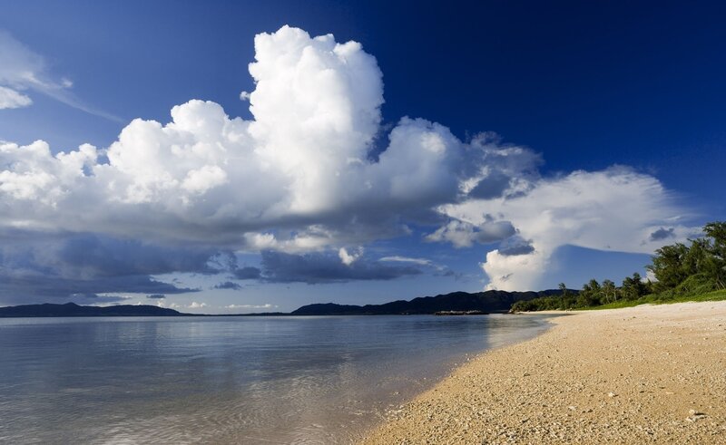 Beach with Cumulus Cloud