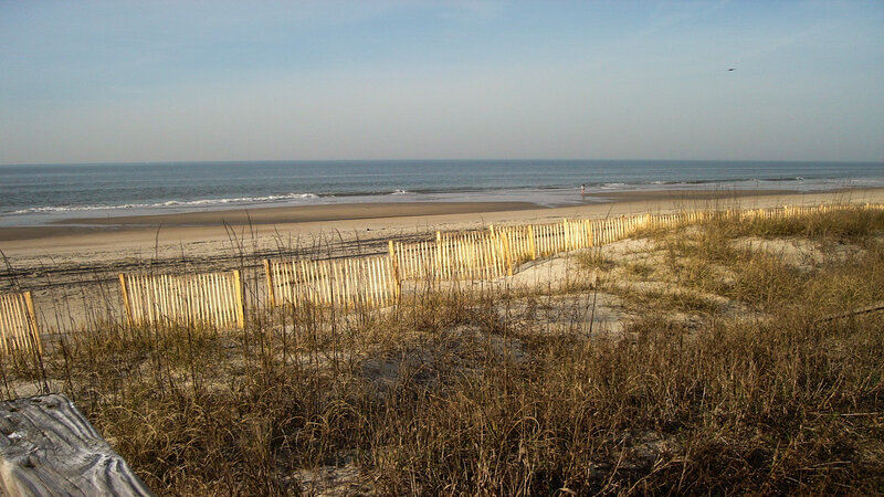 Beach with Dunes and Fence