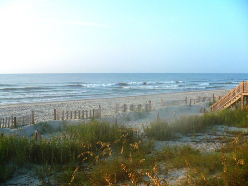 beach with dunes and ocean