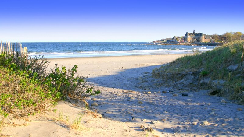 Beach with Dunes and Ocean — Blue