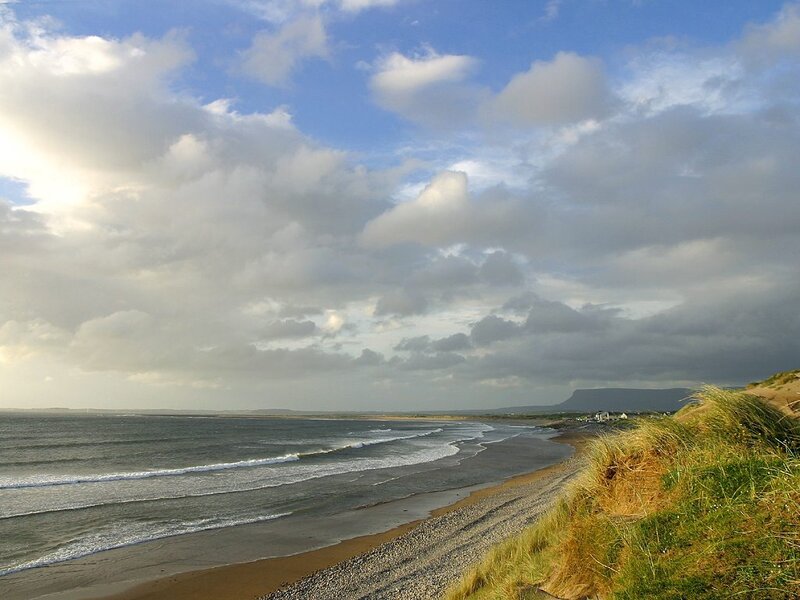 Beach with Dunes and Waves — Blue