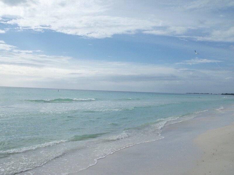 Beach with Gentle Waves — Blue, Calm, Afternoon, Photograph