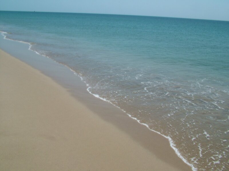 Beach with Gentle Waves — Blue, Calm, Afternoon