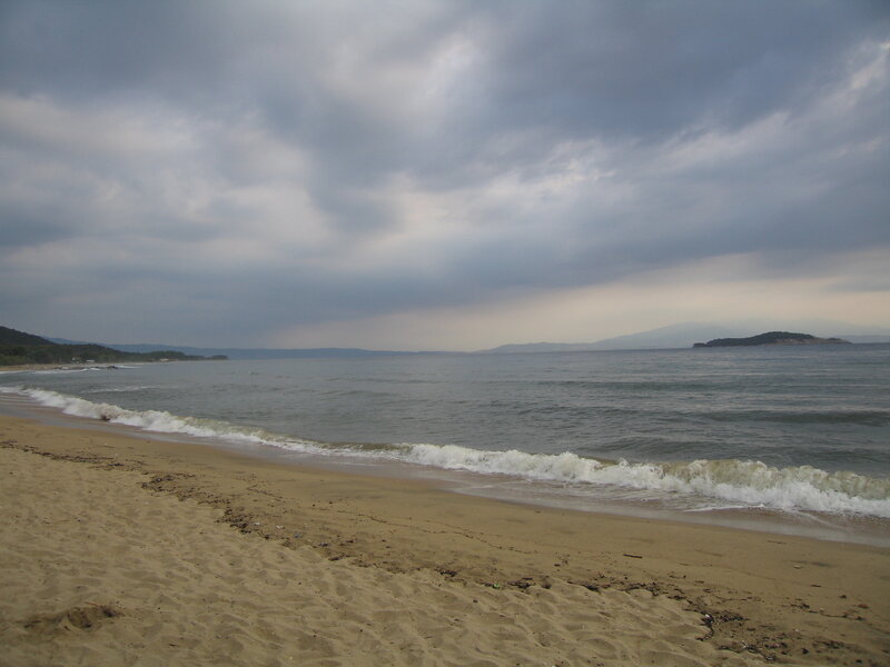 Beach with Gentle Waves — Gray