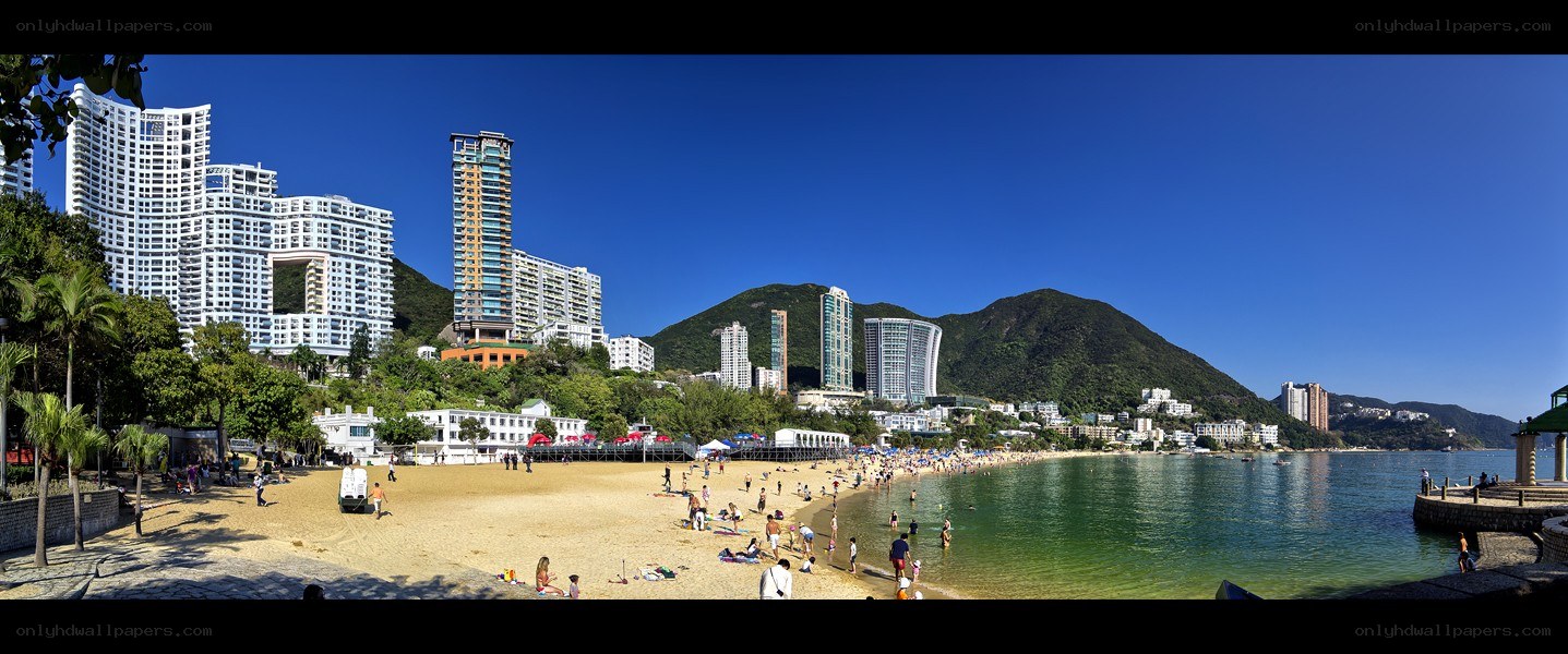 beach with high-rise buildings
