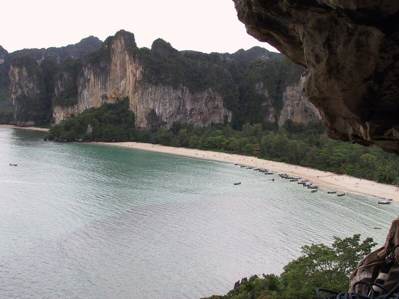 Beach with Limestone Cliffs — Green