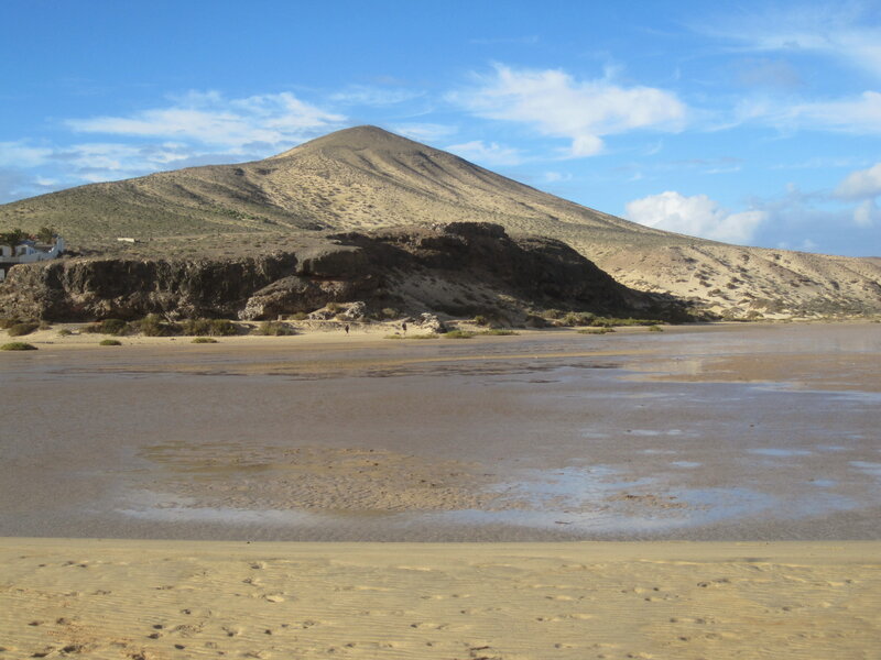 Beach with Mountain Backdrop — Blue, Serene