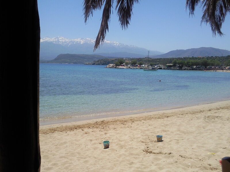 Beach with Mountains — Blue, Serene, Afternoon
