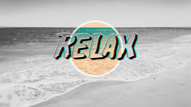 Beach with Ocean Waves — Black