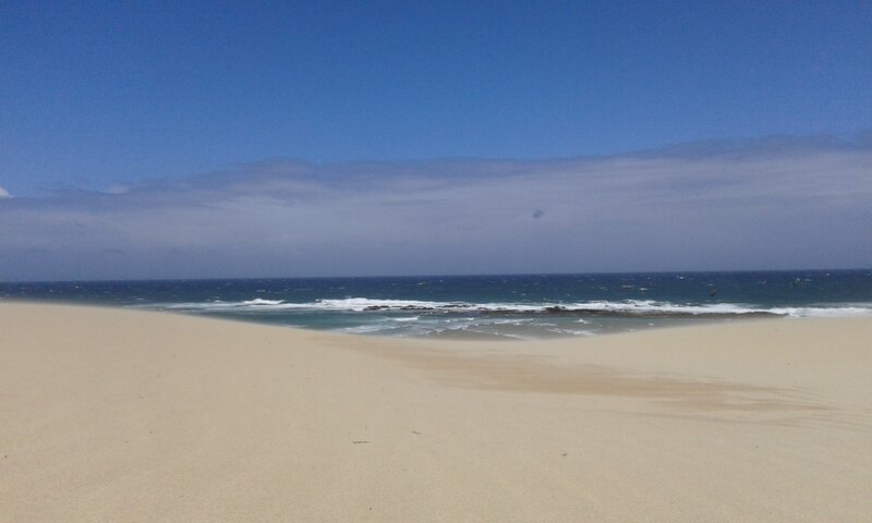 Beach with Ocean Waves — Blue, Calm, Afternoon, Photograph, Sky