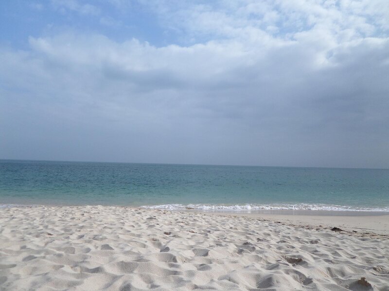 Beach with Ocean Waves — Blue, Calm, Afternoon, Photograph