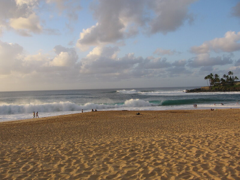 Beach with Ocean Waves — Brown, Serene, Sunset