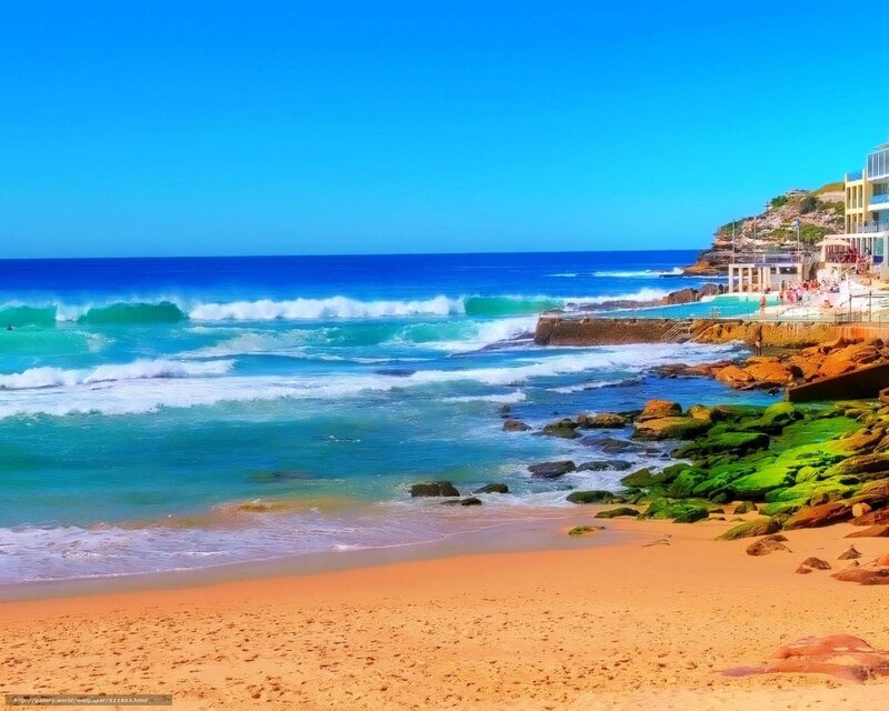 beach with ocean waves