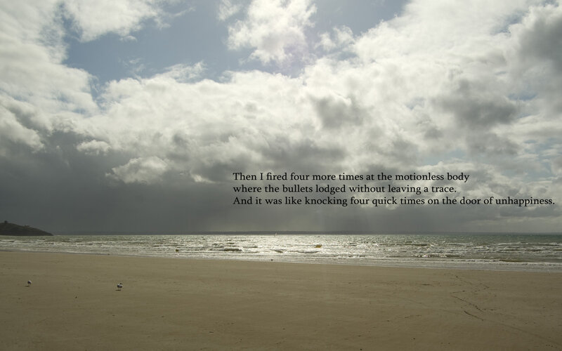 Beach with ominous sky