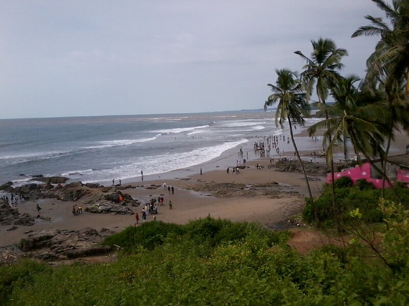 Beach with Palm Trees — Green