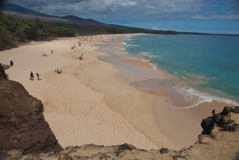 Beach with People — Blue, Serene